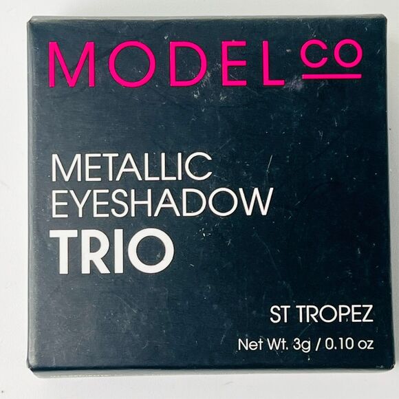 Model Co Metallic Eyeshadow Trio Palette St. Tropez Brown Neutrals 3g .1oz NIB - Picture 5 of 7